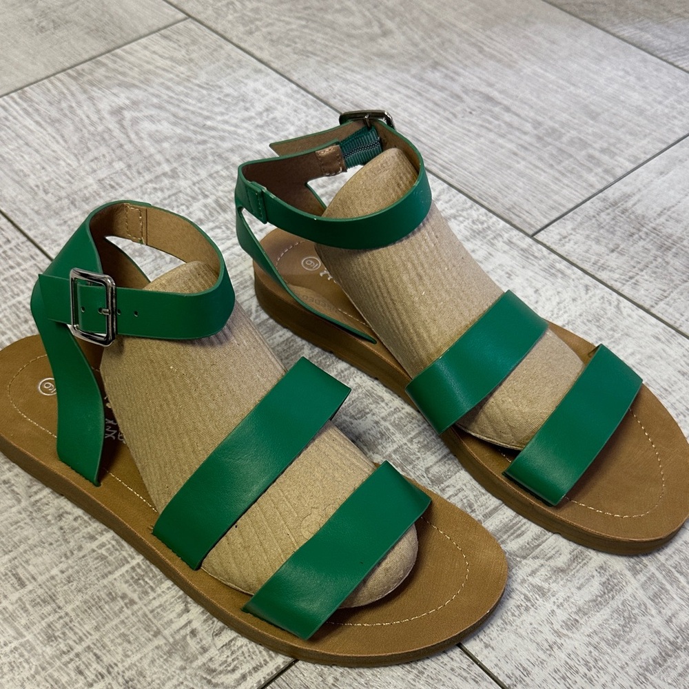 Herstyle Emerald Green Strappy Sandals